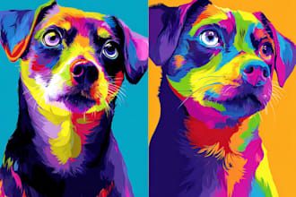 make pop art pet colorful