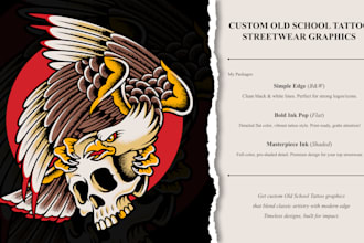 design custom old school tattoo streetwear graphics