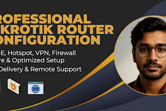 configure mikrotik hotspot, pppoe, vlans, and firewall