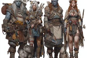 draw your dnd character party or oc