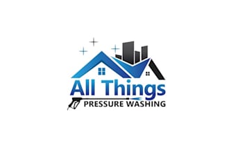 design amazing pressure washing company logo