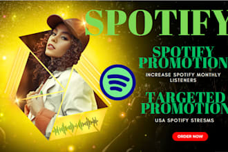increase spotify monthly listeners, usa spotify stresms and spotify followers