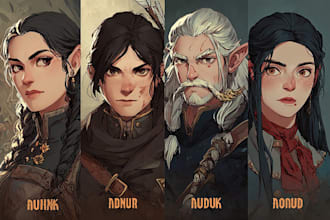 illustrate your d and d character portrait