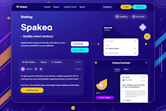 create a solana staking or token presale website with secure smart contracts