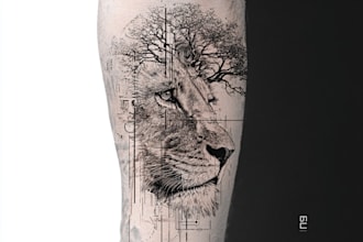 design a unique realistic tattoo for you