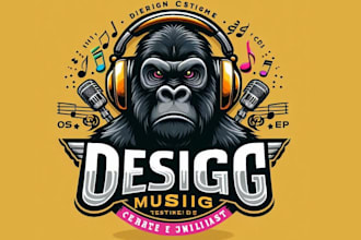do custom music podcast gorilla logo