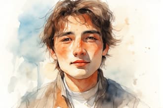 paint a portrait in my watercolor style