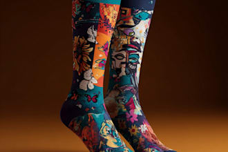 design modern and unique custom socks