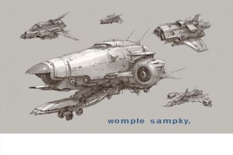 draw spaceship concept art or design a starship or scifi vehicle