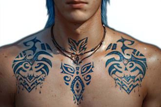 design a polynesian maori tribal tattoo design