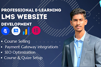 build wordpress elearning lms website with tutor lms, learndash