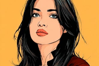 draw a vector portrait with in 24hrs