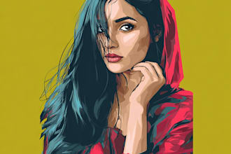 make a vector portrait or illustration