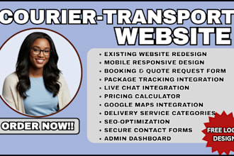 courier website dispatch delivery site transport  logistics website wordpress