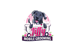design a cute and professional logo for your dog grooming or pet care business