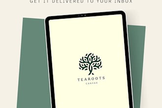 design a custom logo with brand presentation like mockups
