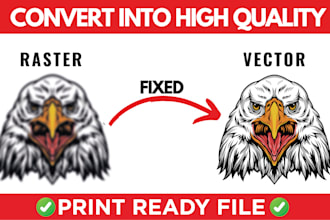 enhance ai generated logo, icon, improve, vector, sharpen and upscale your image