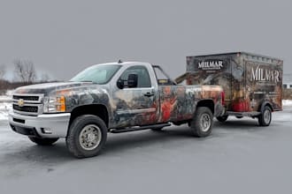 design a custom vehicle wrap, cars, pickups, trailers, etc