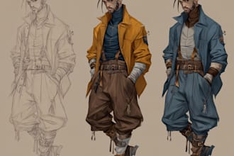 draw character and oc design on digital art