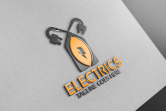 custom electrician logo design professional, bold and industry focused