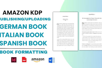 amazon kdp german book formatting spanish book publishing italian kindle ebook