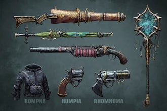 design unique weapons illustrations