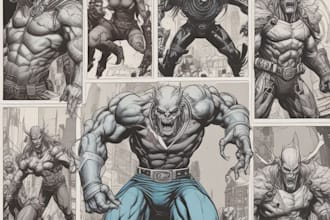 draw you a dc or marvel style comic book superhero