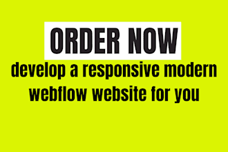 develop a responsive modern webflow website for you
