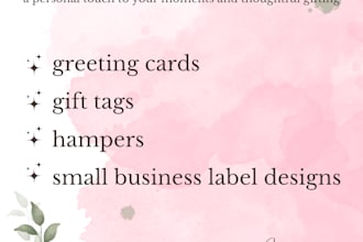 design custom greeting cards and gift tags for your special moments