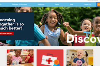 design a professional and eye catching kindergarten website using wordpress