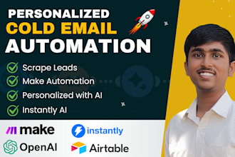 build personalized cold email automation using ai, make com and instantly