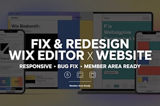 redesign wix, wix editor x membership website or upgrade fix bug editor x