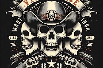 design high quality skull logo with express delivery