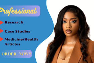 write thoroughly researched medical articles and accurate case reports