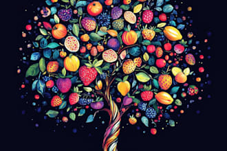 desing a beautiful vintage botanical illustration