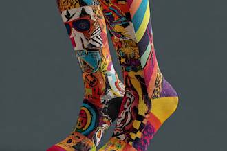 draw sublimation all type of unique socks design and pattern