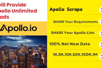 provide you net new data scrape from apollo