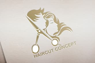 custom hairstylist logo design salon, beauty and hair branding