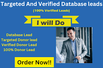 provide verified and targeted database donor leads