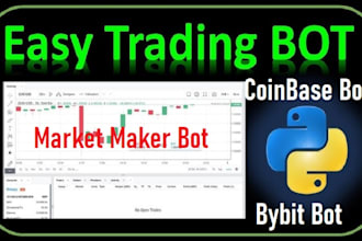 setup market maker bot with  coinbase bot, bybit trading bot with apis