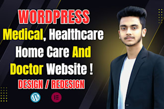 build a clinic or medical website, doctor website, healthcare, home care website