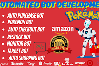 create a python auto purchase bot, auto checkout bot, and product monitor bot