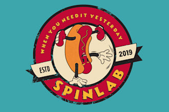 create a retro vintage custom hot dog food t shirt design
