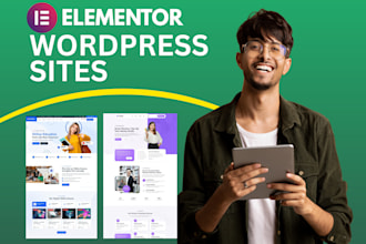 design a fast, mobile friendly elementor wordpress site with SEO