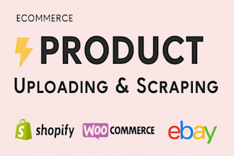 upload shopify and woocommerce products bulk CSV or manual