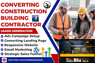 construction leads via construction landing page building contractor wp website
