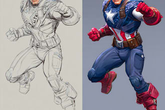draw your character in marvel rivals superhero style