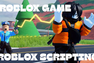 develop roblox game like brookhaven,obby,jailbreak,roblox map,script,lua,npc,gui