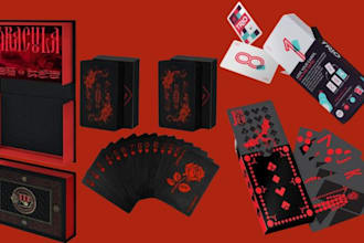 design your custom card game  tarot card box mockup board game playing card