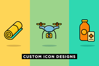 design premium custom flat icon sets for web, apps